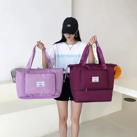 Sac de Voyage Pliable en Tissu Oxford Sac de Sport Imperméable Grande Capacité Sac de Rangement de Bagages Pour Hommes et Femmes