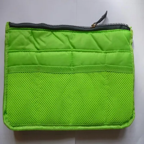 Grande Capacité Trousse de Maquillage en Nylon Imperméable Double Fermeture Éclair Multi-Compartiments Organisateur de Rangement de Voyage