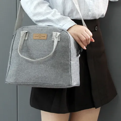 Sac Isotherme en Tissu Oxford Boîte à Bento Thermique Portable Sac de Refroidissement de Stockage de Nourriture pour Travail École