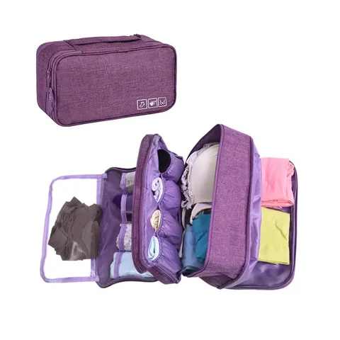 Borsa Organizer Portatile per BIANCHERIA Intima da Viaggio Custodia Impermeabile Multistrato per Reggiseno e Mutandine Uso Quotidiano
