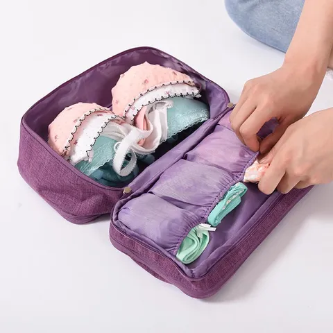 Borsa Organizer Portatile per BIANCHERIA Intima da Viaggio Custodia Impermeabile Multistrato per Reggiseno e Mutandine Uso Quotidiano