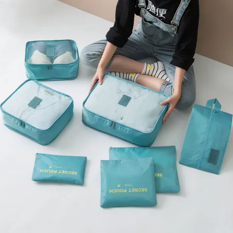 Reise Aufbewahrungstaschen Set Packtaschen Oxford Gewebe Gepäck Organizer Wasserdichte Reisebeutel Für Koffer