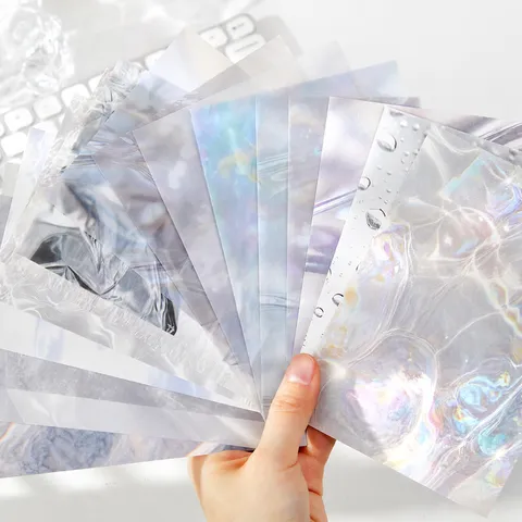Ins Φρέσκο Νερό Κύμα Scrapbooking Υλικό Χαρτί DIY Διακοσμητικό Φόντο Χαρτί Αισθητικό Ημερολόγιο Προμήθειες Χειροτεχνία Χαρτί