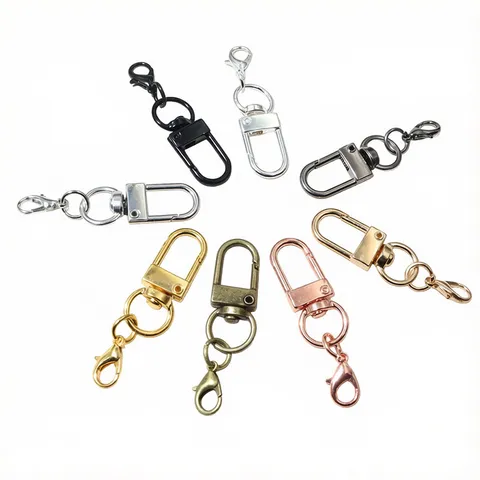 Anneau de Porte en Alliage de Zinc Mousqueton Boucle U Porte-clés Peinture de Cuisson Pendentif de Sac en Métal Accessoires de Quincaillerie DIY