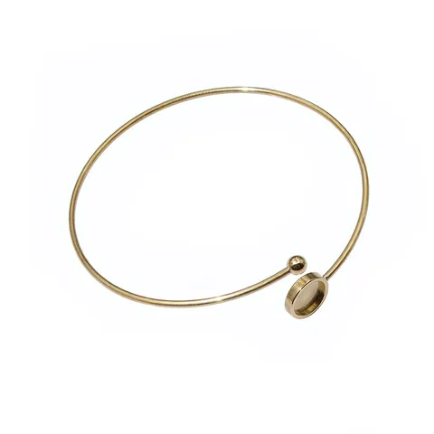 Stainless Steel Cuff Bracelet Blank Adjustable Open Bangle Base Tray DIY Jewelry Making Findings Accessories