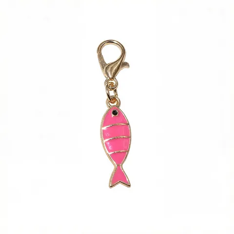 Alloy Drip Oil Small Fish Pendant With Lobster Clasp DIY Jewelry Accessories Enamel Fish Charm For Necklace Bracelet