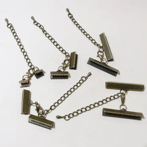 DIY Jewelry Findings Lobster Clasps Extension Chains Cord Clamps Craft Accessories For Bracelet And Necklace Making