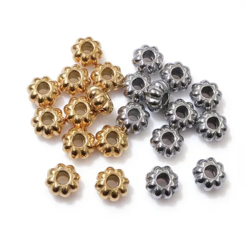 Stainless Steel Pumpkin Spacer Beads Loose Beads DIY Jewelry Making Accessories Metal Spacer Charm Findings