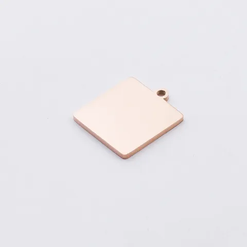 Acier Inoxydable Carré Vierge Animal ID Étiquette DIY Pendentif Miroir Poli Métal Vierge Étiquette Bijou Accessoire