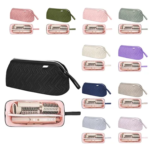 Borsa di Stoccaggio Multifunzionale per Asciugacapelli Trapuntata Organizer da Viaggio Portatile Custodia per Arricciacapelli Pochette per Cosmetici