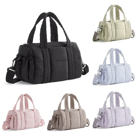 Puffy Padded Shoulder Bag Large Capacity Waterproof Polyester Tote Handbag For Women Casual Daily Travel