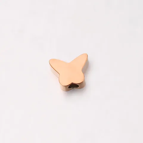 Stainless Steel Butterfly Small Hole Beads Mirror Polished DIY Jewelry Making Charms Spacer Bead For Bracelets Necklaces Women