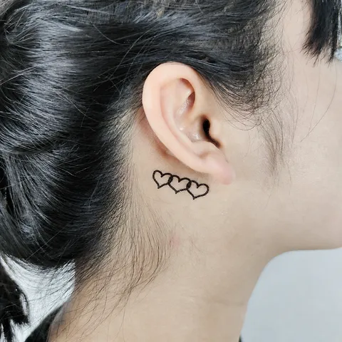 Pegatina de Tatuaje Temporal Impermeable Negra Minimalista Floral Animal Arte de Línea Arte Corporal Falso Tatuaje para Mujer Hombre