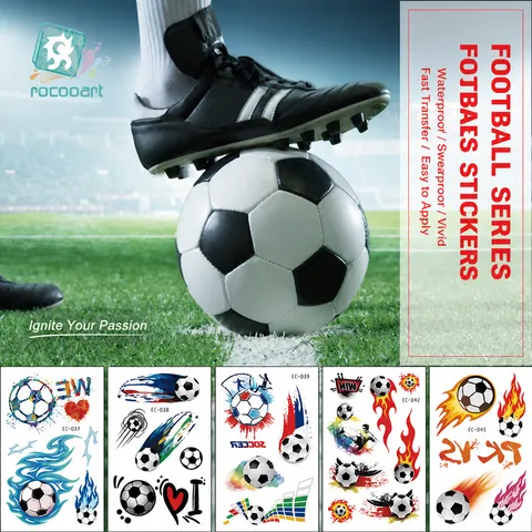 Waterproof Temporary Tattoo Stickers Football Fan Carnival Sport Arm Face Body Decals Kids Party Favors