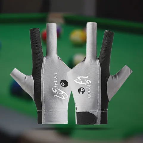 Gant de Billard Sport Respirant Demi-Doigt Trois Doigts Gant de Queue Antidérapant Résistant à l'Usure Accessoire de Sport