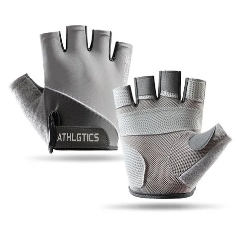 Heren Dames Fietsen Halve Vinger Handschoenen Ademend Sport Buiten Fitness Antislip Vissen Handschoenen