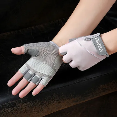 Heren Dames Fietsen Halve Vinger Handschoenen Ademend Sport Buiten Fitness Antislip Vissen Handschoenen