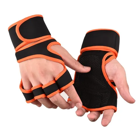 Heren Dames Fitnesshandschoenen Gewichtheffen Gym Workout Halve Vinger Sport Training Handschoenen Met Polsband Antislip Ademend
