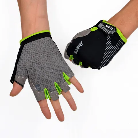 Unisex Fietsen Halve Vinger Handschoenen Mountainbike Sport Fitness Antislip Ademende Sportieve Handschoenen Voor Buiten