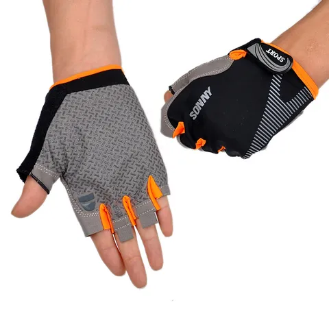 Unisex Fietsen Halve Vinger Handschoenen Mountainbike Sport Fitness Antislip Ademende Sportieve Handschoenen Voor Buiten