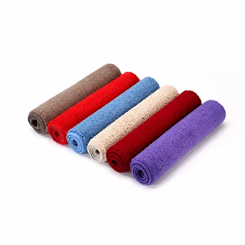 Bathroom Floor Mat Non Slip Absorbent Shaggy Carpet For Toilet Door Modern Minimalist Polyester Floor Mats Set