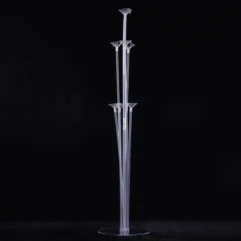 Kit de Support de Ballon de Table en Plastique Transparent Ensemble Épicé Décoration de Fête Colonne de Support pour Anniversaire Mariage