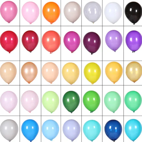 Ensemble de Ballons en Latex Ballons Ronds Épais Mat pour Décorations de Fête d'Anniversaire de Mariage Ballons Multicolores