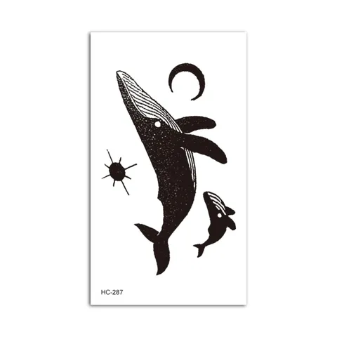 Pegatina de Tatuaje Temporal de Transferencia de Agua Arte de Línea Negra Minimalista Impermeable Falso Tatuaje de Arte Corporal Para Mujeres Y Hombres