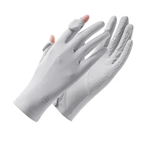 Guanti da Sole in Seta Ghiaccio Anti-UV per Donna Estate Traspiranti Alta Elasticità Antiscivolo Ciclismo all'Aperto