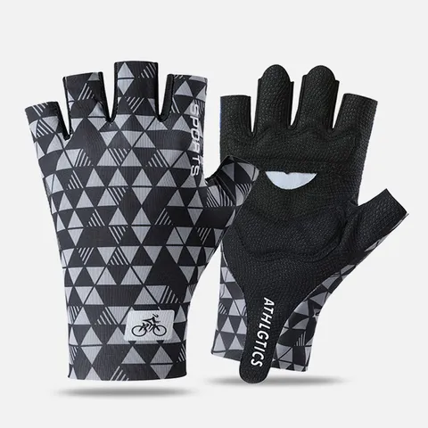 Unisex Vingersloze Fietsenhandschoenen Antislip Ademend Schokabsorberend Sport Zomer Buitensport Uitrusting