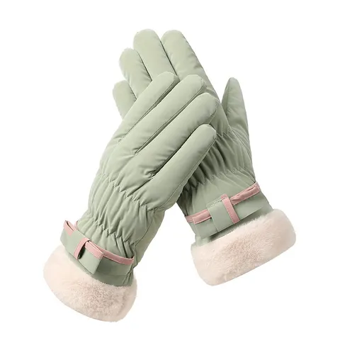 Dames Winter Skihandschoenen Waterdicht Winddicht Thermisch Touchscreen Handschoenen Voor Buiten Fietsen Koud Weer