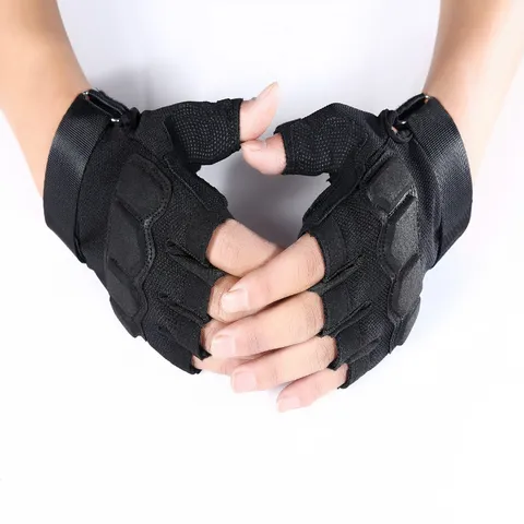 Tactische Halve Vinger Handschoenen Antislip Microvezel Sport Handschoenen Voor Mannen Buiten Fietsen Klimmen Fitness