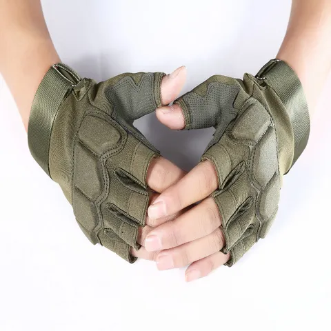 Tactische Halve Vinger Handschoenen Antislip Microvezel Sport Handschoenen Voor Mannen Buiten Fietsen Klimmen Fitness