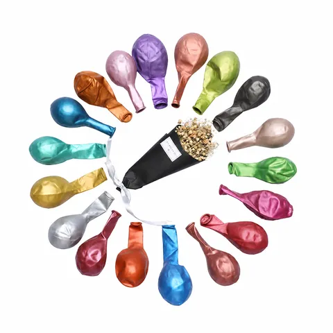 Verdickte Metallische Latex Ballons Chrom Glänzende Ballons Sortierte Farben Für Geburtstagsparty Hochzeit Dekoration