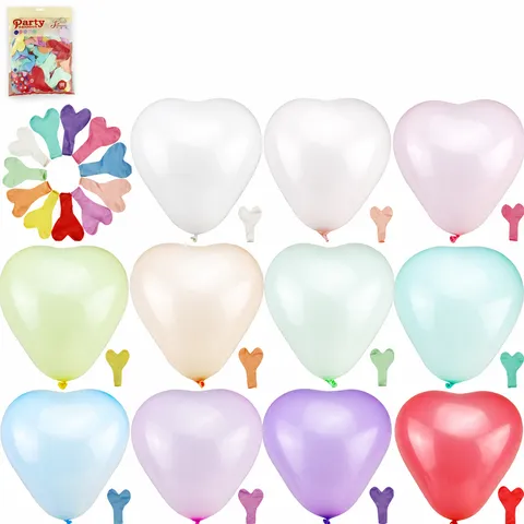 Globos de Látex en Forma de Corazón Globo de Amor Macaron para Decoración de Sala de Bodas Fiesta Cumpleaños Aniversario