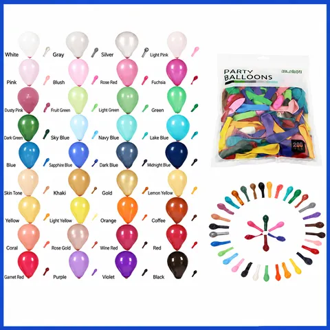 Ballons en Latex Mat Épais Ballons de Fête Colorés pour Décoration de Mariage et d'Anniversaire