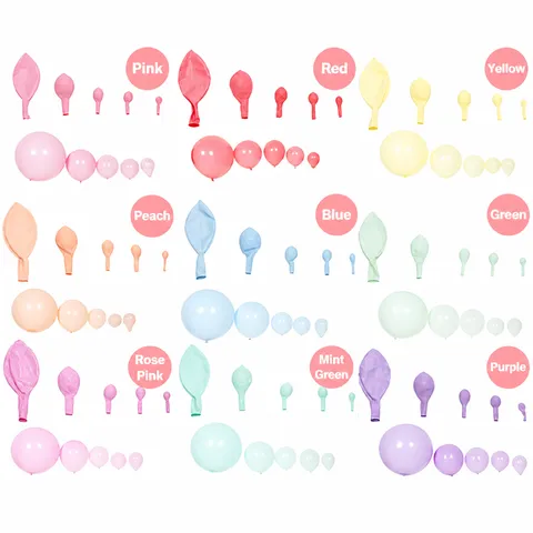 Macaron Latex Balloons Set Solid Color Round Balloons For Wedding Birthday Party Decoration Supplies