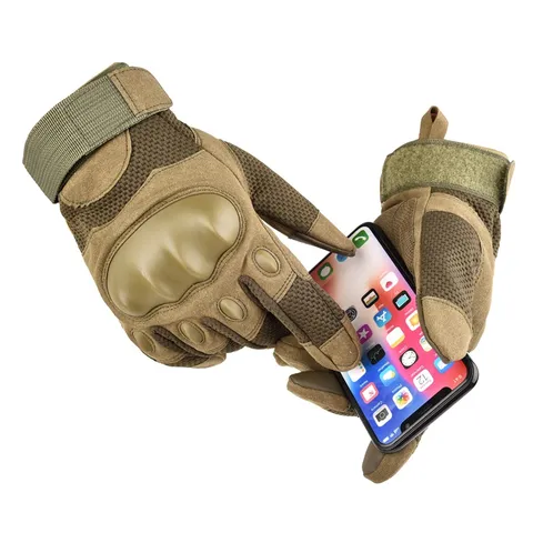 Volledige Vinger Tactische Handschoenen Harde Schaal Beschermende Militaire Gevecht Handschoenen Touchscreen Sport Buiten Fietsen Handschoenen Voor Mannen