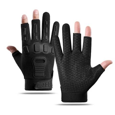 Tactische Vingerloze Handschoenen Buitensport Fietsen Fitness Harde Pantserbescherming Antislip Heren Tactische Handschoenen