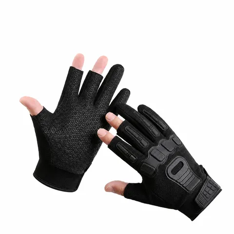 Tactische Vingerloze Handschoenen Buitensport Fietsen Fitness Harde Pantserbescherming Antislip Heren Tactische Handschoenen