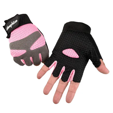 Ademende Halve Vinger Fietshandschoenen Antislip Sport Fitness Training Handschoenen Mesh Zomer Outdoor Fietshandschoenen Voor Dames Heren