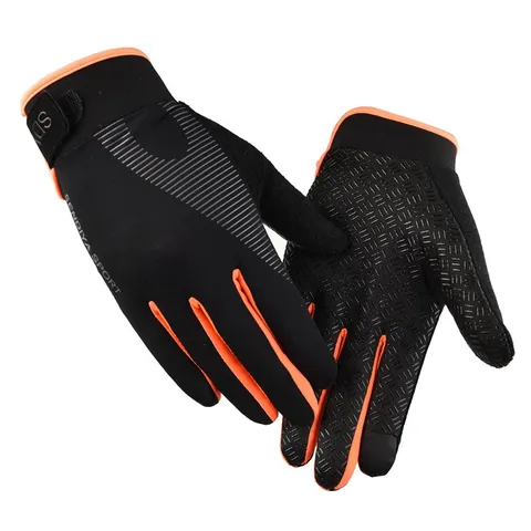 Unisex Full Finger Cycling Gloves Breathable Touchscreen Outdoor Sports Ice Silk Gloves