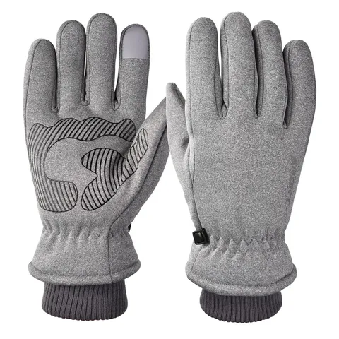 Men's Winter Waterproof Windproof Ski Gloves Thermal Fleece Lined Cold Weather Cycling Outdoor Sports Snow Gloves
