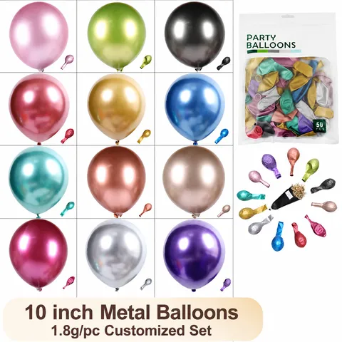 Metallische Latexballons Perlmutt Chrom Ballons Großpackung Sortierte Farben Für Party Hochzeit Geburtstag Festival Dekoration