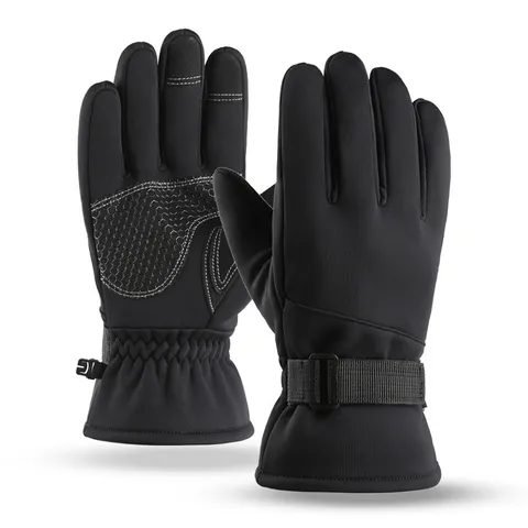 Winter Thermal Touchscreen Gloves Waterproof Windproof Thickened Fleece Lined Non-Slip Outdoor Sports Ski Gloves