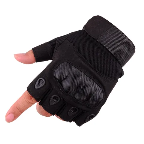 Tactische Vingerloze Handschoenen Harde Schaal Bescherming Fietsen Klimmen Gevecht Sport Training Antislip Handschoenen Voor Heren