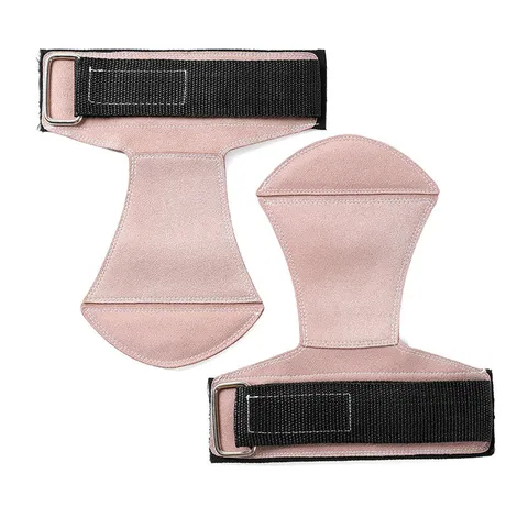 Guantes de Halterofilia de Cuero Microfibra Protectores de Manos Velcro Ajustable Compresión Protector Antidesgaste de Palma
