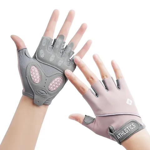 Unisex Sport Fitness Halve Vinger Handschoenen Ademend Antislip Nylon Fietsen Workout Training Handschoenen Voor Gym Mannen Vrouwen