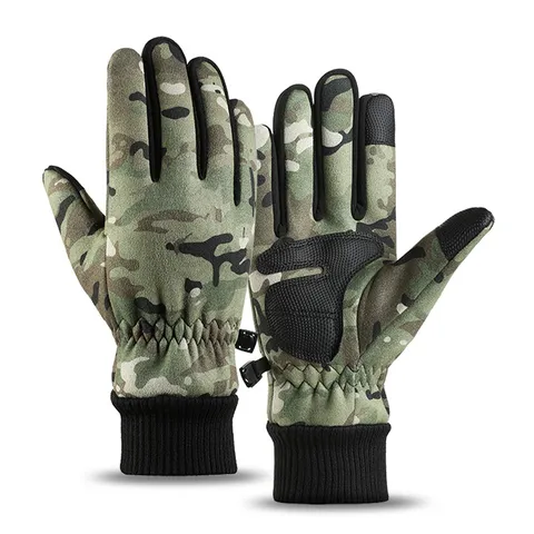 Winter Thermal Ski Gloves For Men Women Waterproof Windproof Fleece Lined Touch Screen Camouflage Cycling Cold Weather Gloves