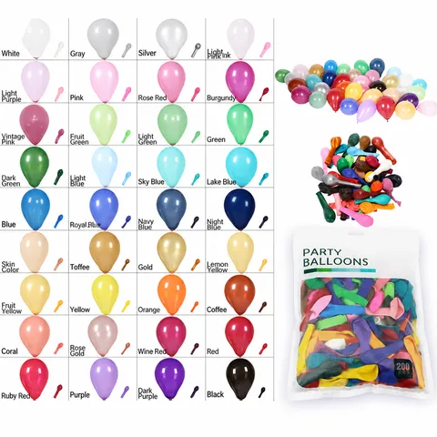 Ballons en Latex Mat Ballons Ronds de Couleurunie Épais pour Fournitures de Décoration de Fête d'Anniversaire de Chambre de Mariage